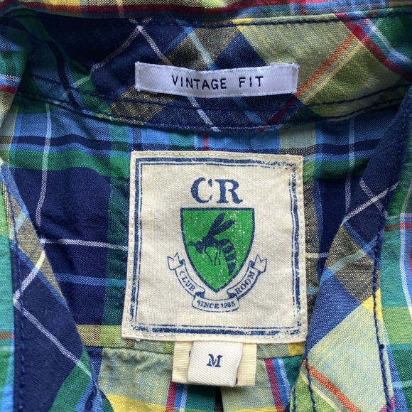 Men’s Club Room Vintage Fit Pembroke Button Up Short Sleeve Shirt - M - Picture 4 of 7